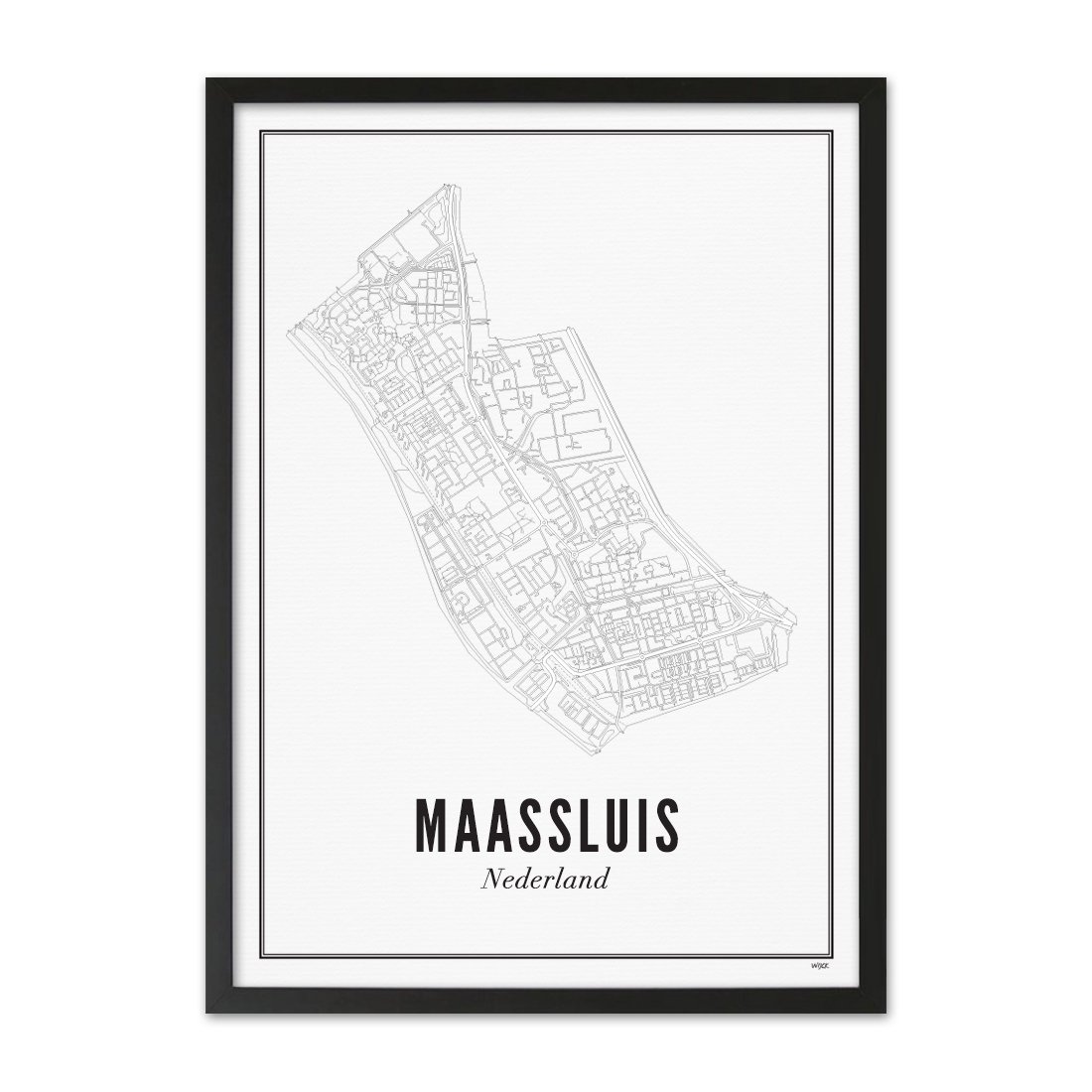 Poster van Maassluis - Stad | WIJCK. 